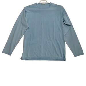 Wool & Co Italy Knit‎ Pullover Distress Look Sweater Cotton Mens L Old Money